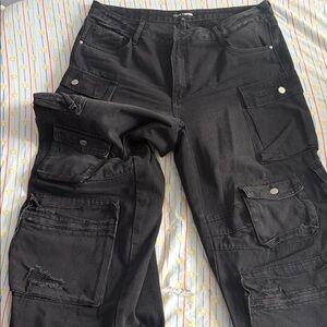 Fashion nova Black Cargo Pants